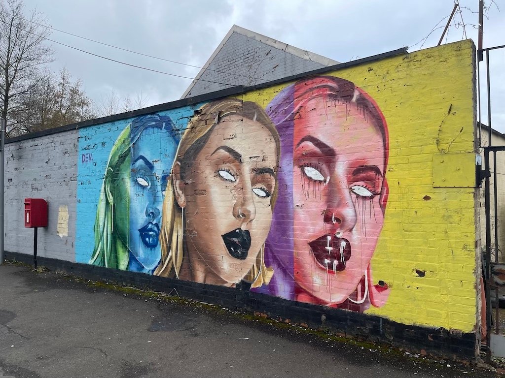 Paisley mural No. 21: "Blackhall Street Mural" on Blackhall Street, Paisley town centre