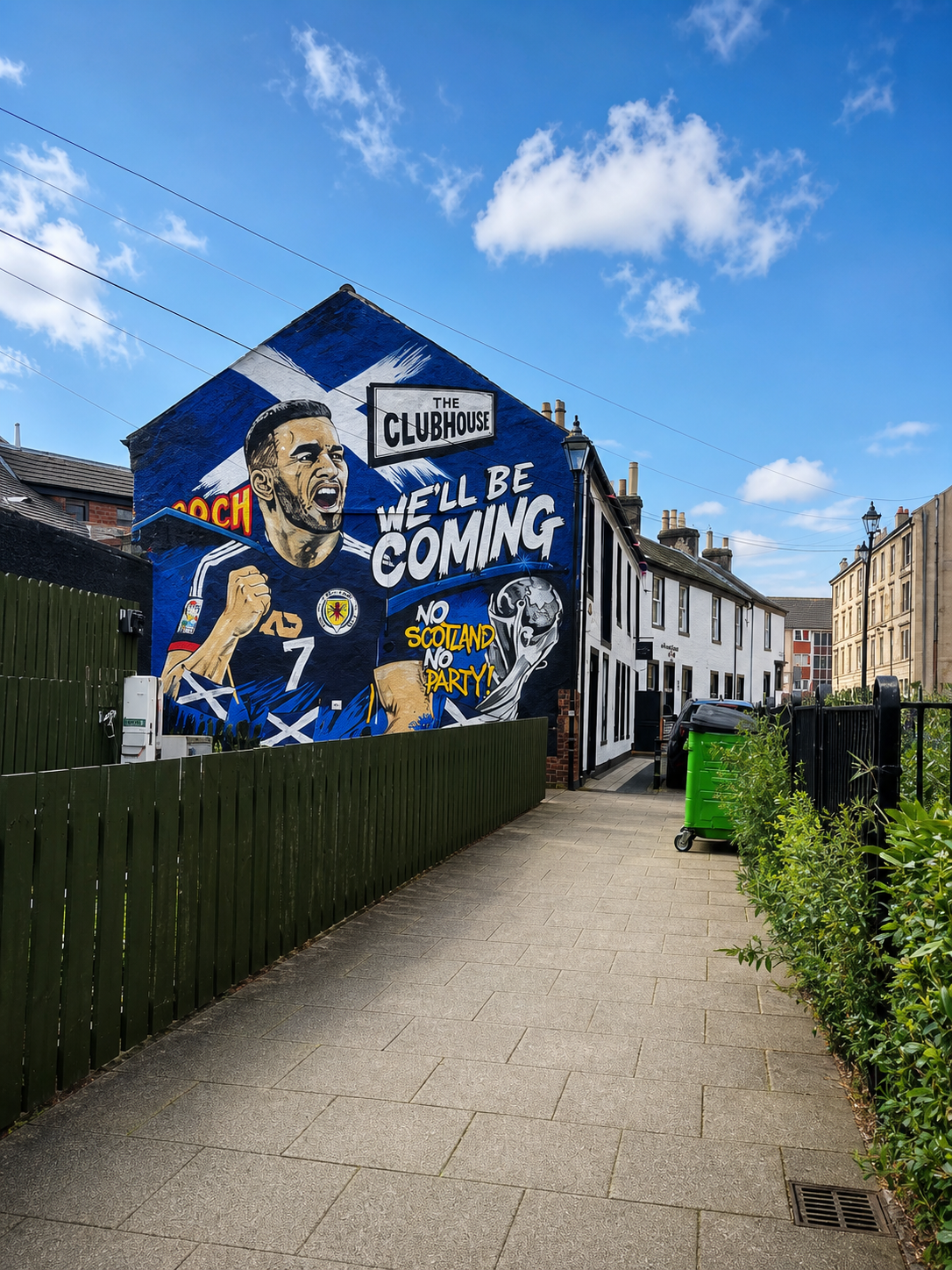 Paisley mural No. 52: "We'll Be Coming" on Shuttle Street, Paisley.